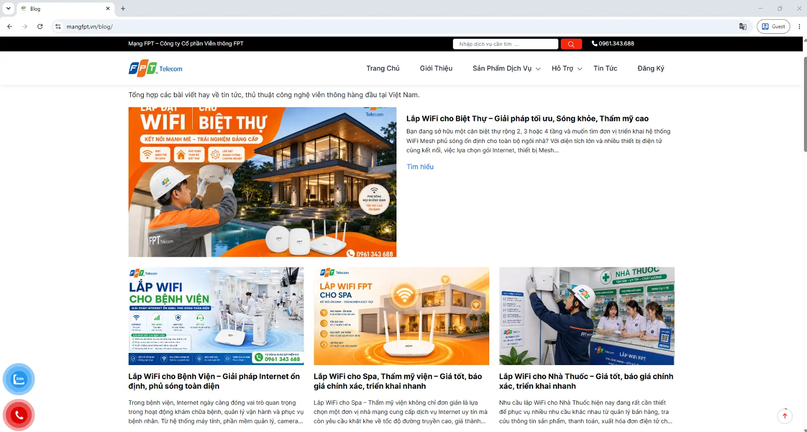 MangFPT.vn cung cấp nhiều nội dung dịch vụ viễn thông hữu ích
