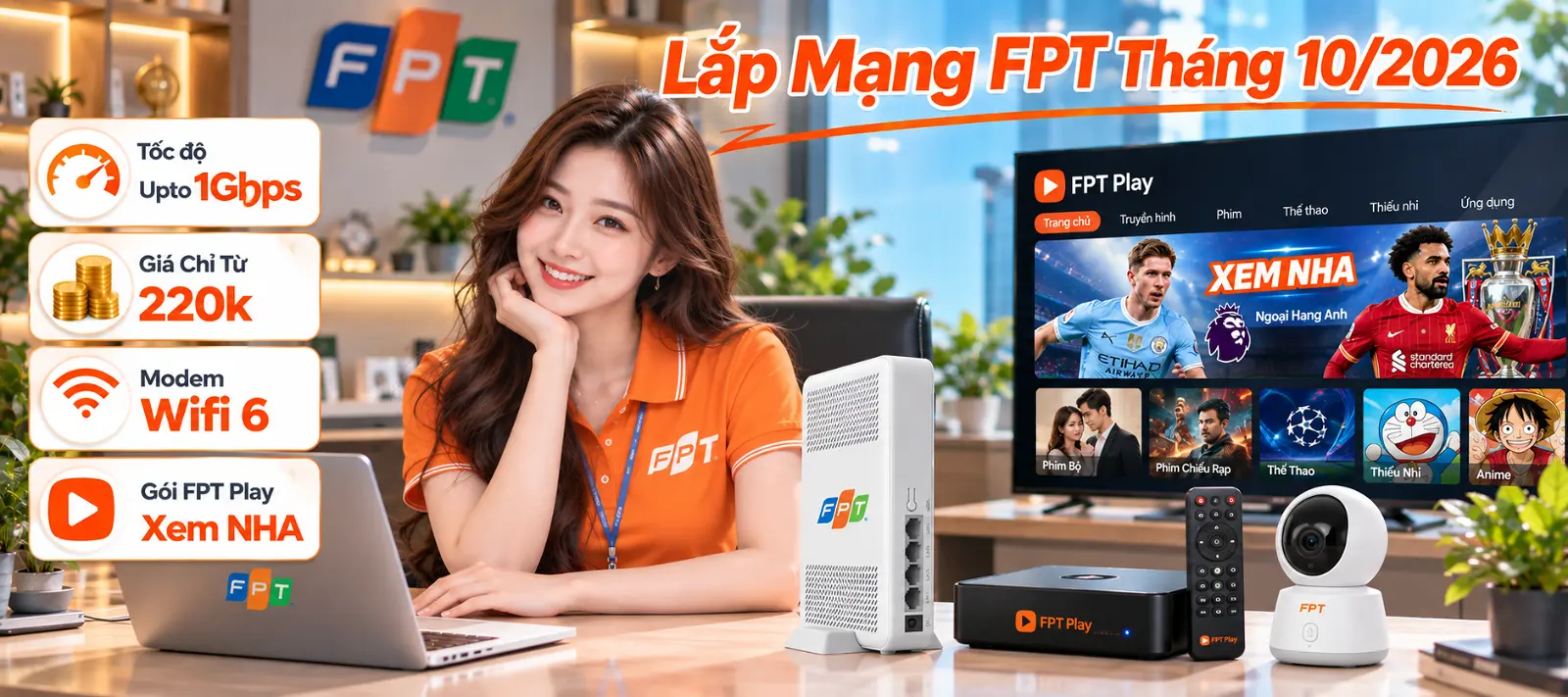 Lắp Mạng FPT Tốc Độ 1Gbps – Đăng Ký Lắp Mạng FPT Tháng 10/2026