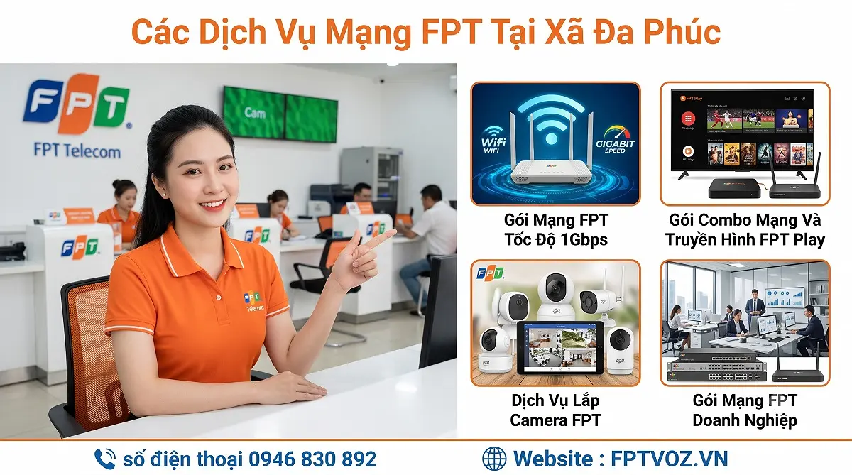 Các Dịch Vụ Mạng FPT Tại Xã Đa Phúc