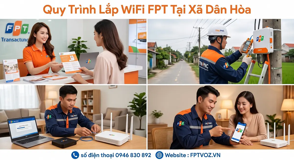 Quy Trình Lắp WiFi FPT Tại Xã Dân Hòa